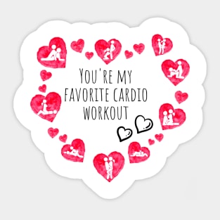 You're My Favorite Cardio Workout Happy Valentine's Day Sticker